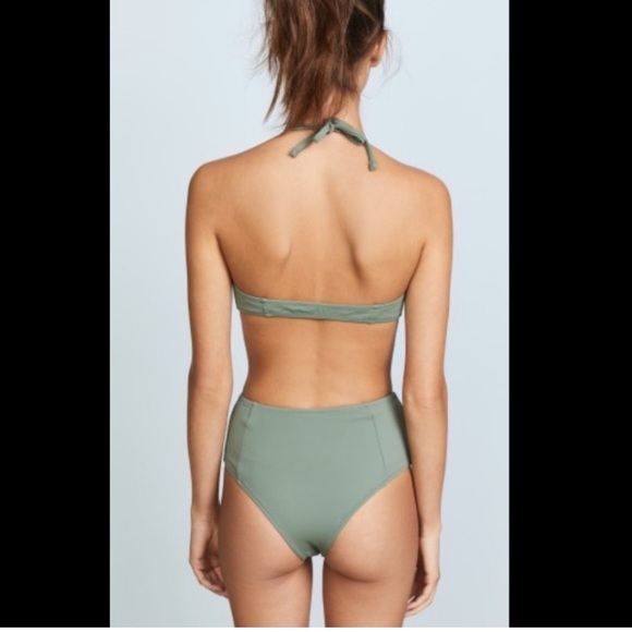SOLID & STRIPED The Jessica Bikini in Army Green - Picture 2 of 6